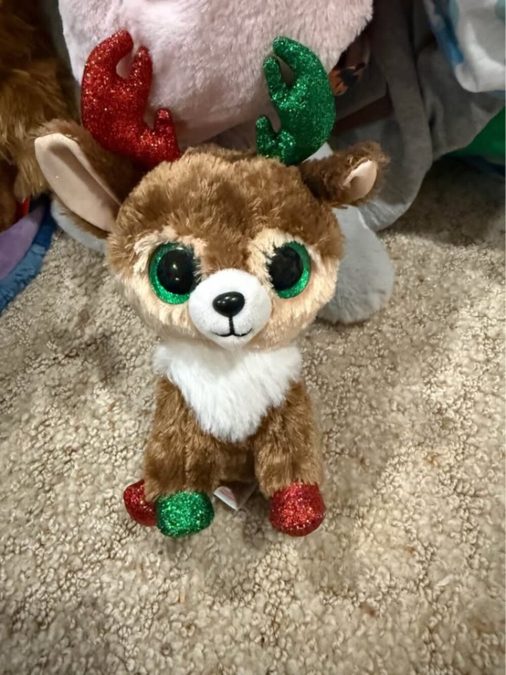 Ty Beanie Boos Glitter the Reindeer Plush